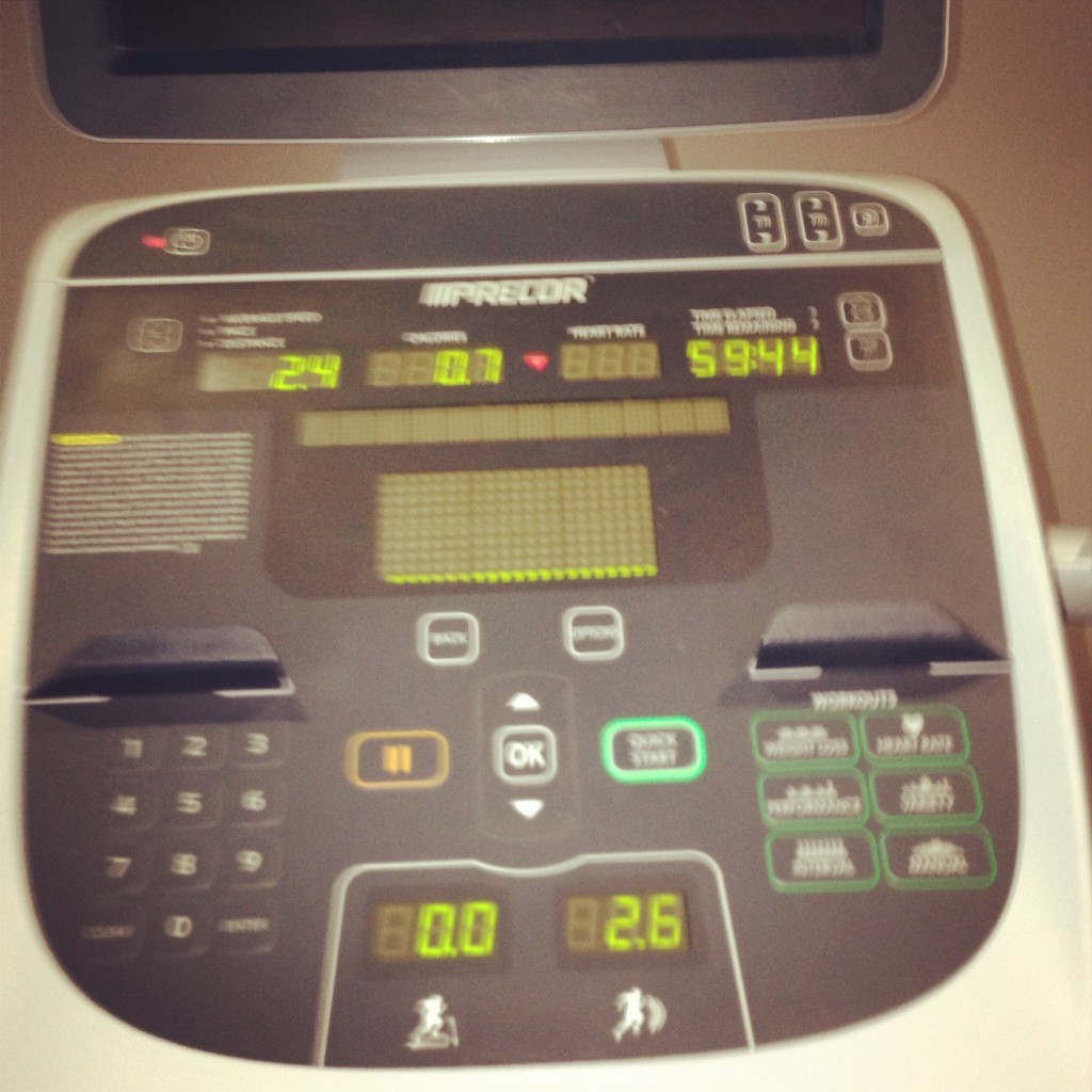 Terrible treadmill photo - but hey, I took it!