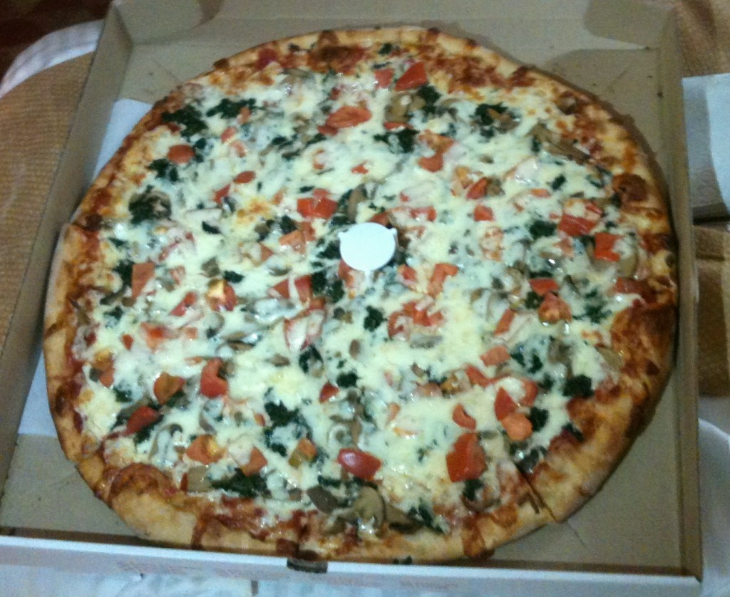 I could eat this entire XL pizza when I'm hungry.